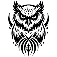 Devil owl silhouette