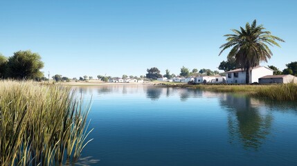 Peaceful Lakeside Village