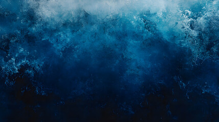 Obraz premium Deep blue cosmic space with glowing stars blending into dark nebula.