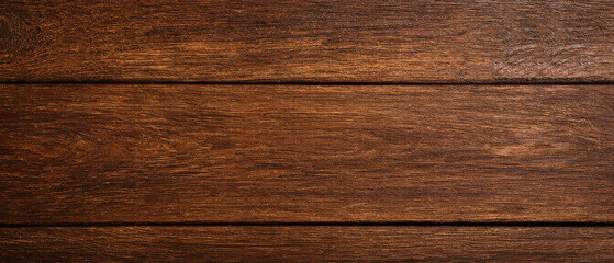 Fototapeta premium Smooth Dark Brown Wooden Surface with Natural Grain and Knots. Made with generative AI