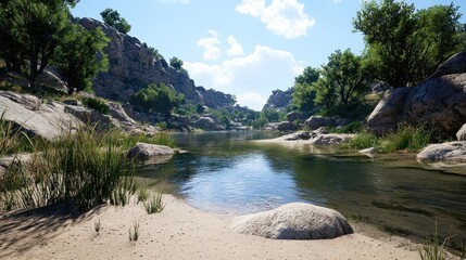 Serene River Landscape