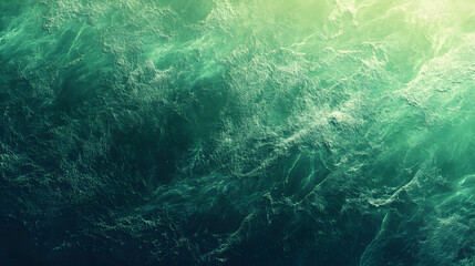 Obraz premium Misty, soft green sea waves under a tranquil sky, evoking serenity.