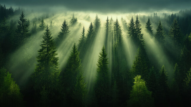 Cloudy dream aesthetic, A high-fidelity photorealistic image showcasing a lush forest landscape, emphasizing intricate details and vibrant colors.