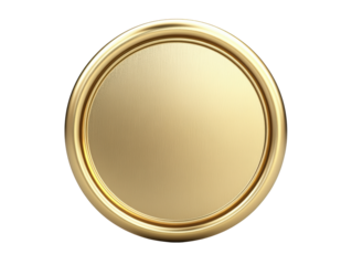 Isolated Blank Round Golden Medal