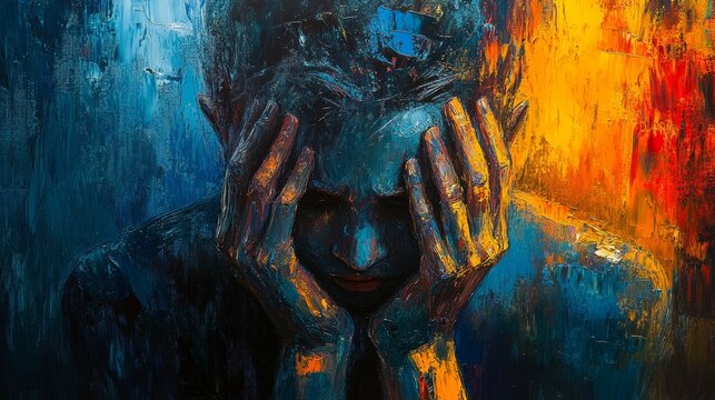 Blue melancholy, inner struggle