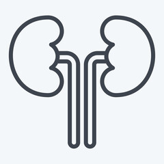 Icon Kidney. related to Healthcare symbol. line style. design editable