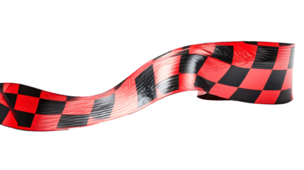 Finish line tape on a transparent background. isolated background.