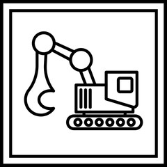 Excavator Icon Design