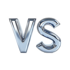 Isolated Silver VS Letters