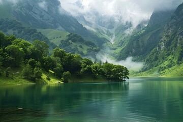 lake in the mountains