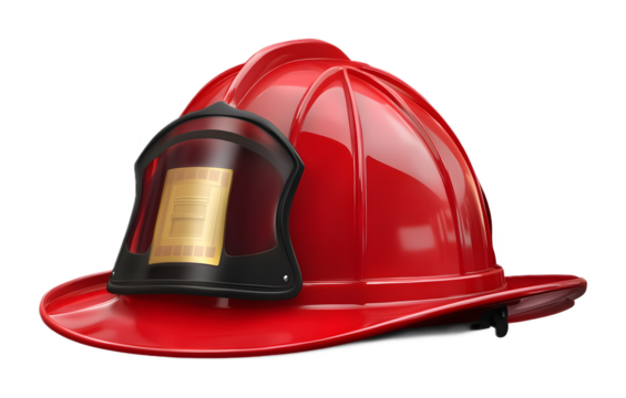 Fireman�s hat on a transparent background. isolated background.