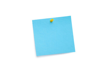 Isolated picture of a blue post-it note on white background png