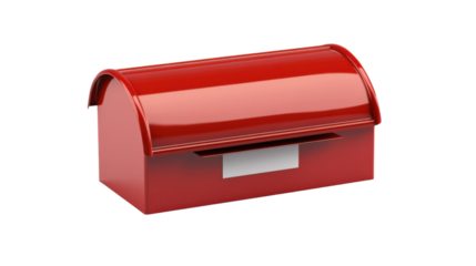 red mail box isolated on white background 