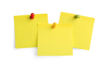 Isolated picture of set yellow post-it note on white background png