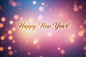 Naklejka premium gradient soft blended colors with bokeh lights for New Year greeting