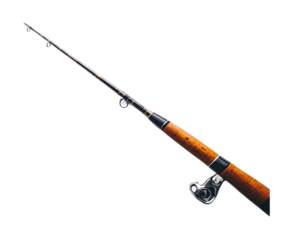 Fishing rod on a transparent background. isolated background.