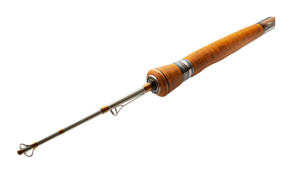 Fishing rod on a transparent background. isolated background.