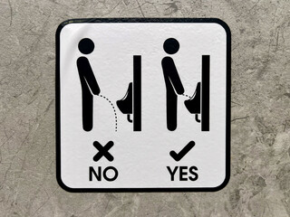 User male toilet instructions