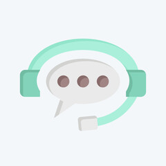 Icon Live Chat. related to Healthcare symbol. flat style. design editable