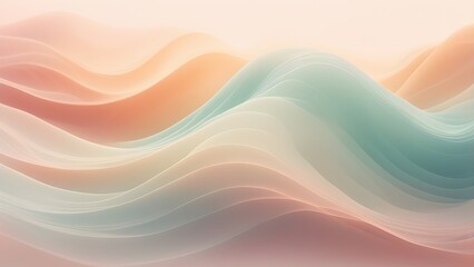 Abstract pastel-colored wave background with soft, flowing lines and a calming, ethereal mood.
