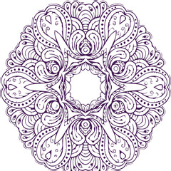 Beautiful flower art and mandala vector design