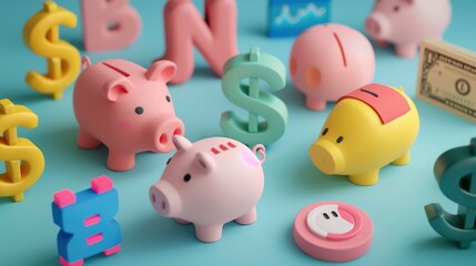 Obraz premium Design a series of 3D clay icons that represent various food and culinary concepts, such as fruits, vegetables, and different cuisines Use a mouthwatering 