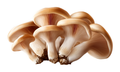 Flavorful fungus delight isolated on a transparent background