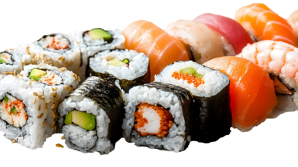 Flavorful Japanese dish on a transparent background. isolated background.