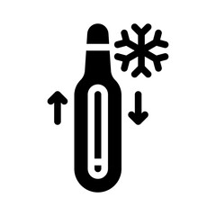 thermometer glyph icon