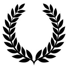 Symmetrical laurel wreath illustration