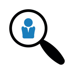Online job search flat career icon.