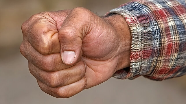 Clenched fist symbolizing strength and determination
