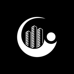 glossy icon on black