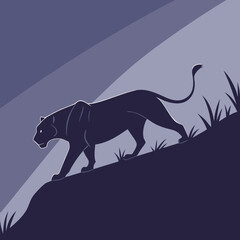 lion vector art silhouettes style with white background 