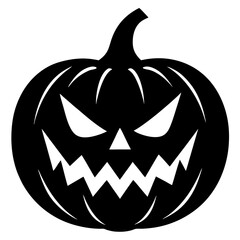 Halloween pumpkin design on white background