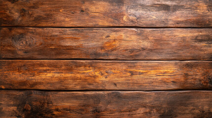 Naklejka premium Wooden table surface with rich texture and warm tones, ideal for product display