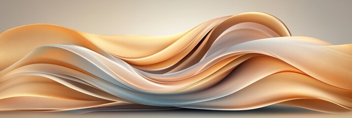 Obraz premium Wavy background design in soft warm hues creating a flowing visual effect suitable for various artistic and creative applications