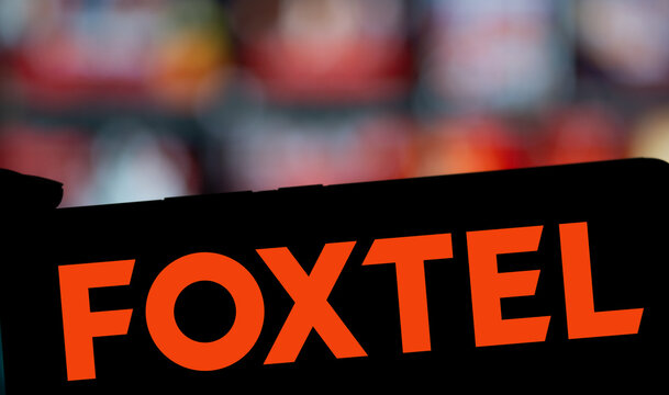 Dhaka, bangladesh- 19 Nov 2024: foxtel logo is displayed on smartphone. Foxtel Group is an Australian pay television company.