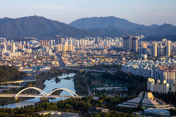도로,한샘대교,유동천,아파트,서구,대덕구,대전 © JinChang
