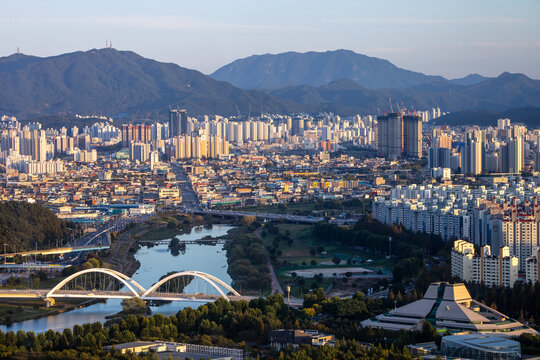 도로,한샘대교,유동천,아파트,서구,대덕구,대전