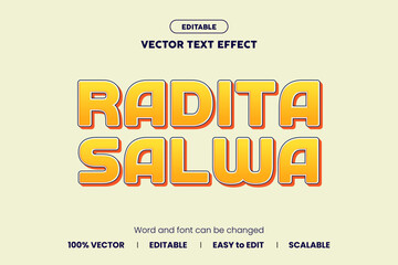 Radita Salwa text effect with beautiful gradient colors