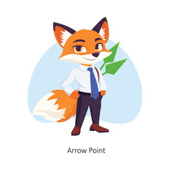 Arrow Point vector character illustration. EPS 10 File