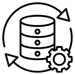 data processing single icon