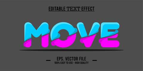 move editable text effect concept
