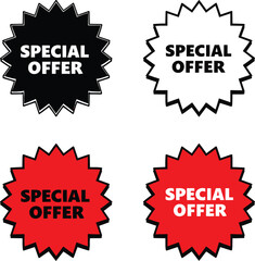special offer icon on a white background. Flat special offer sign icon. vector illustration.