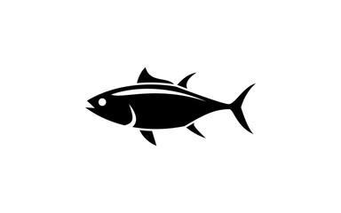 fish logo vector icon, tuna silhouette logo template