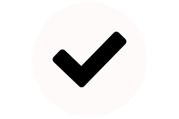 black right tick check mark on white circle background over transparent png file  flat style. tick icon for web site design, logo, app, UI design