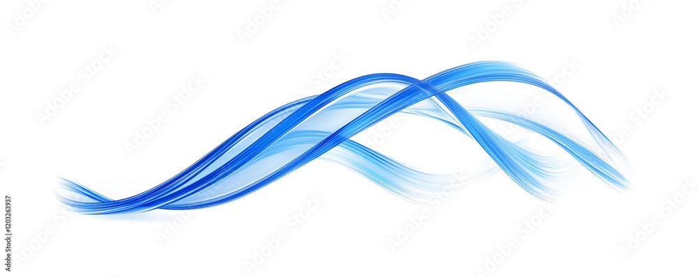 Canvas Prints blue stripes in the form of drill, turns and swirl. undulate wave swirl swoosh, dynamic twisted line
