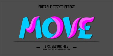 move editable text effect concept
