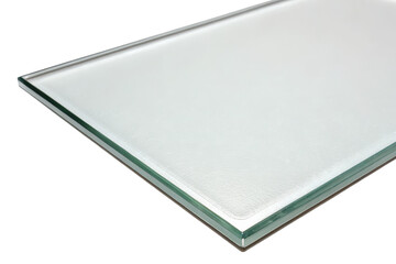 Fototapeta premium Rectangular glass plate with a frosted surface isolated with transparent background